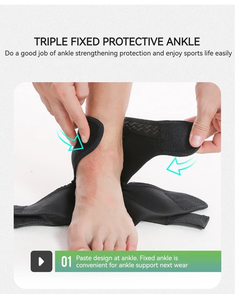Adjustable Ankle Support Compression Ankle Brace Protector for Running Soccer Basketball Knitted Gym Bandage Ankle Strap China Factory Supply Trade