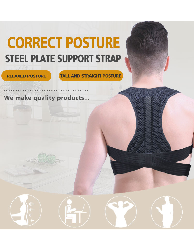 Adjustable Back Support Brace For Men Women Neoprene Belt Posture Corrector Discount Wholesale