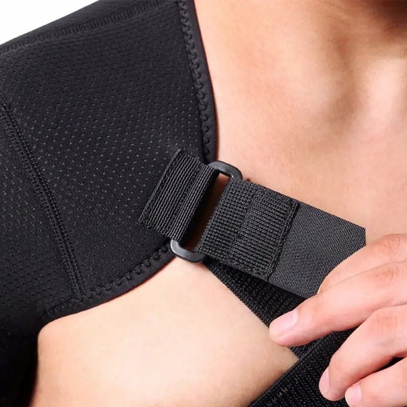 Adjustable Double Shoulder Brace Support Belt Compression Sleeve Strap Injury Pain Relief Gym Sports Care Industrial Exporter