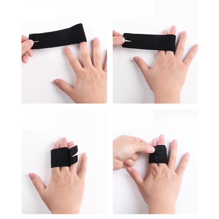 Adjustable Elastic Finger Splint Support Thumb Brace Protector Basketball Volleyball Finger Sleeves High-Quality Wholesale