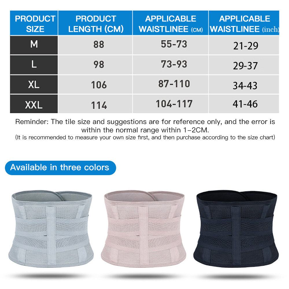 Adjustable Medical Back Brace Abdominal Belt Slimming Belt Waist Trimmer Belt Factory Wholesale