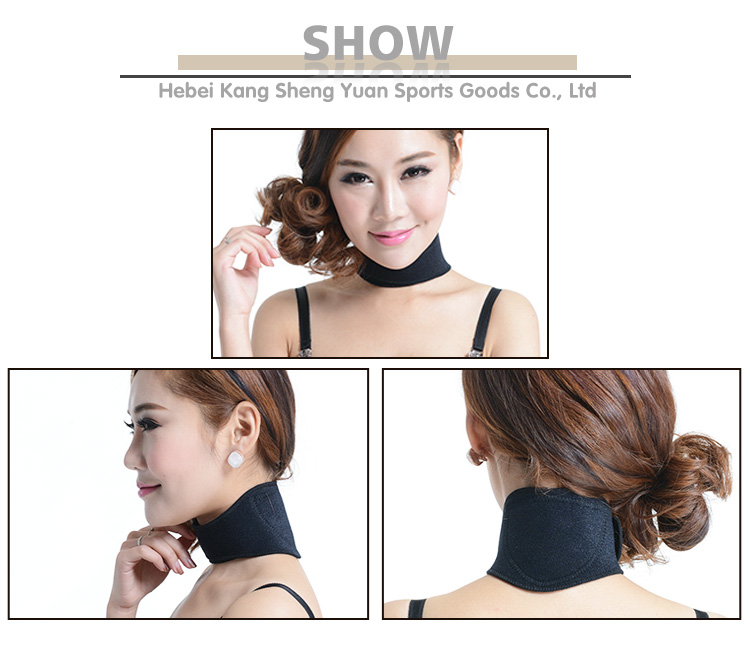 Adjustable Neoprene Tourmaline Magnetic Neck Brace Cervical Collar in Physical Therapy Equipment Trade Factory Direct