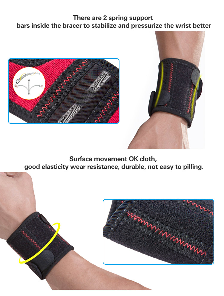 Adjustable Neoprene Wrist Straps for Fitness Weight Lifting Tendonitis China Factory Supply