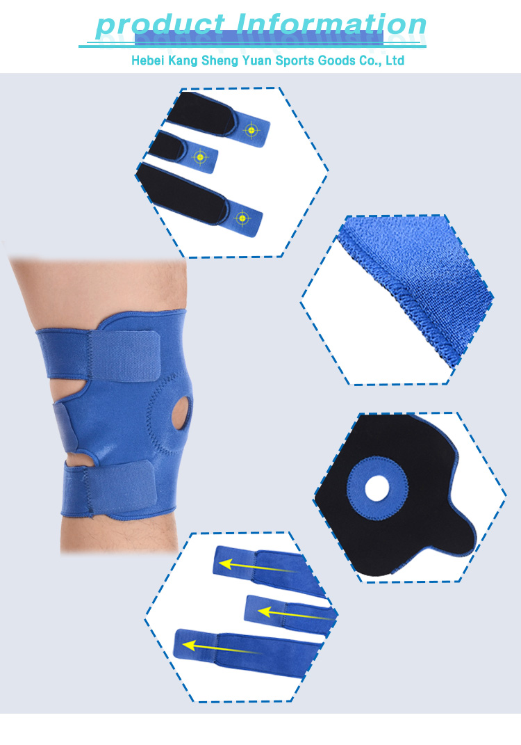 Adjustable Patella Silica Gel Shock Absorption Strap Spring Support Sports Knee Pads for Arthritis Pain Relief Large Order Wholesale Outlet