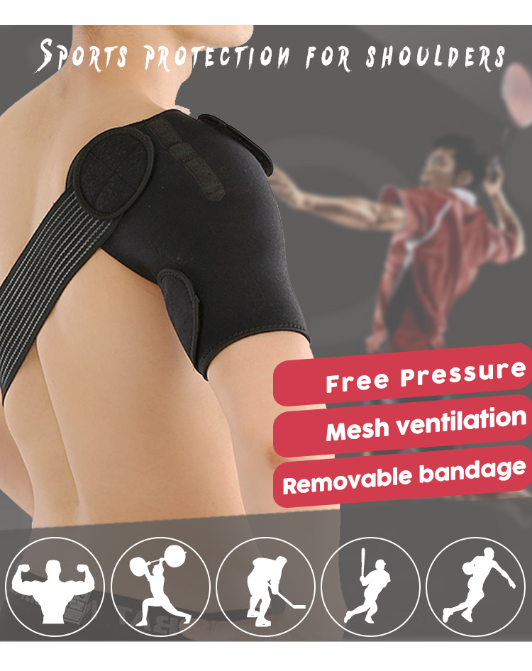 Adjustable Sports Care Single Neoprene Brace Strap Arthritis Injury Bandage Wrap Shoulder Support Supplier Wholesale Production