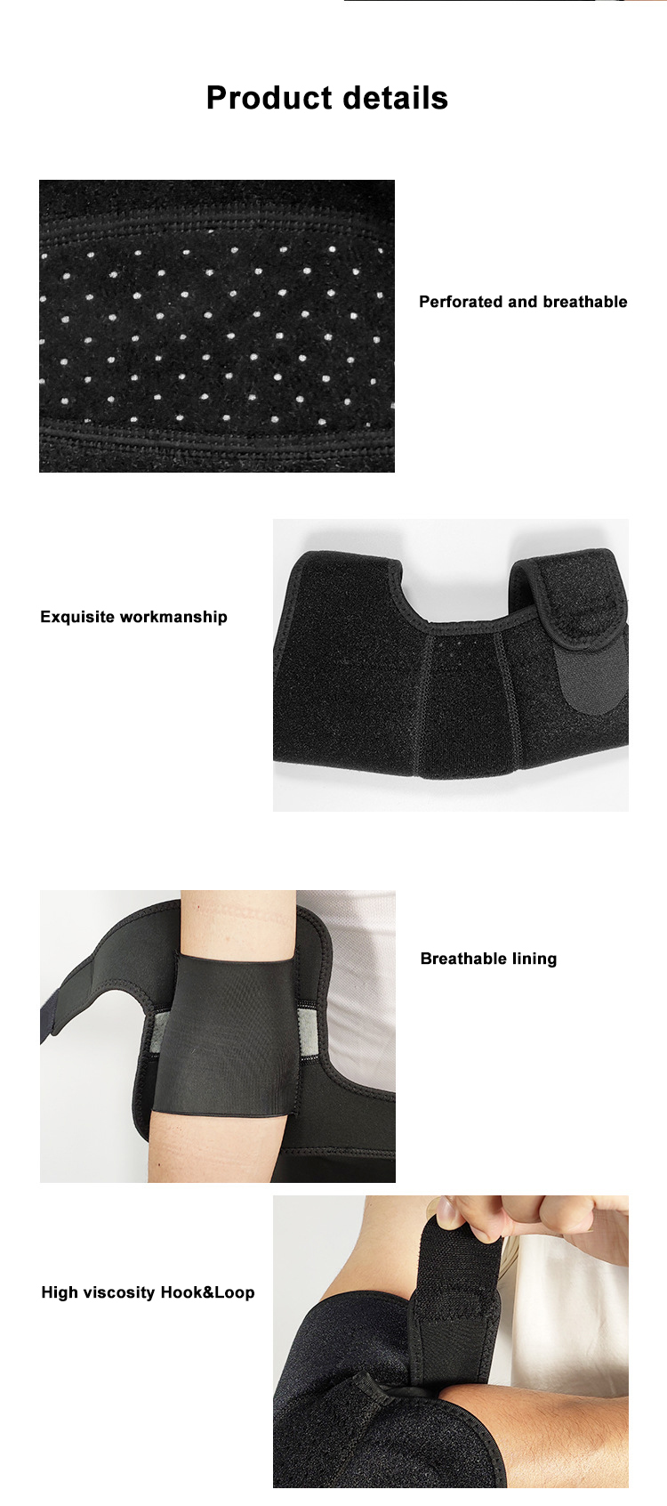 Adjustable Sports Fitness Gym Weighlifting Elbow Protector Brace Pad Elbow Support Wrap Strap Contract-Based Manufacturing
