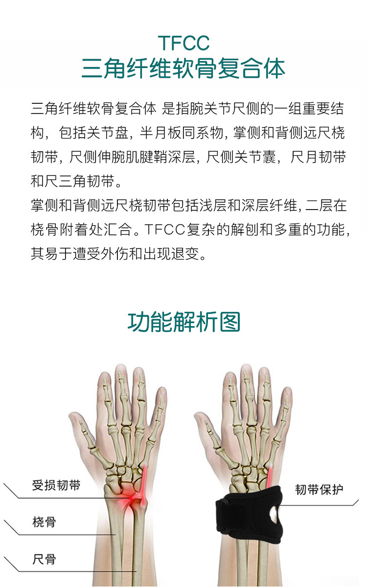 Adjustable TFCC Wrist guard Work out Carpal Tunnel Pain Relief Wrist Brace breathable hand guard wristband Customized Manufacturing