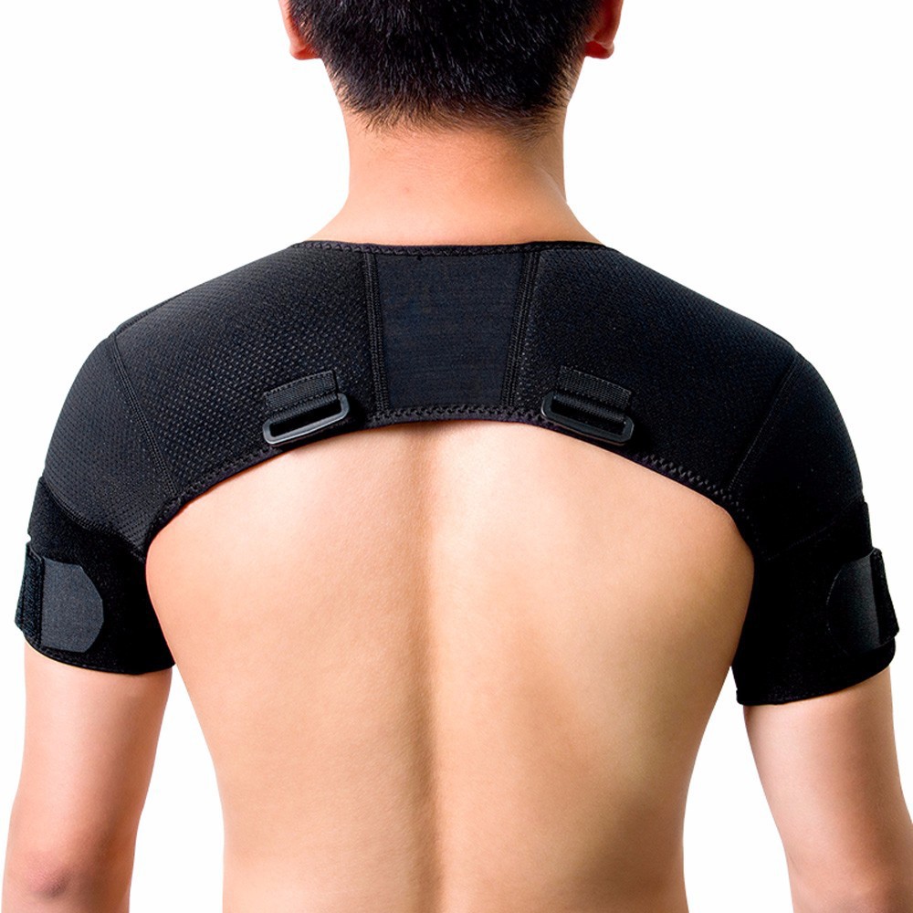 Adjustable exercise shoulder support strap Back pain relief Double bandage cross strap Double shoulder support bracket China Exporter