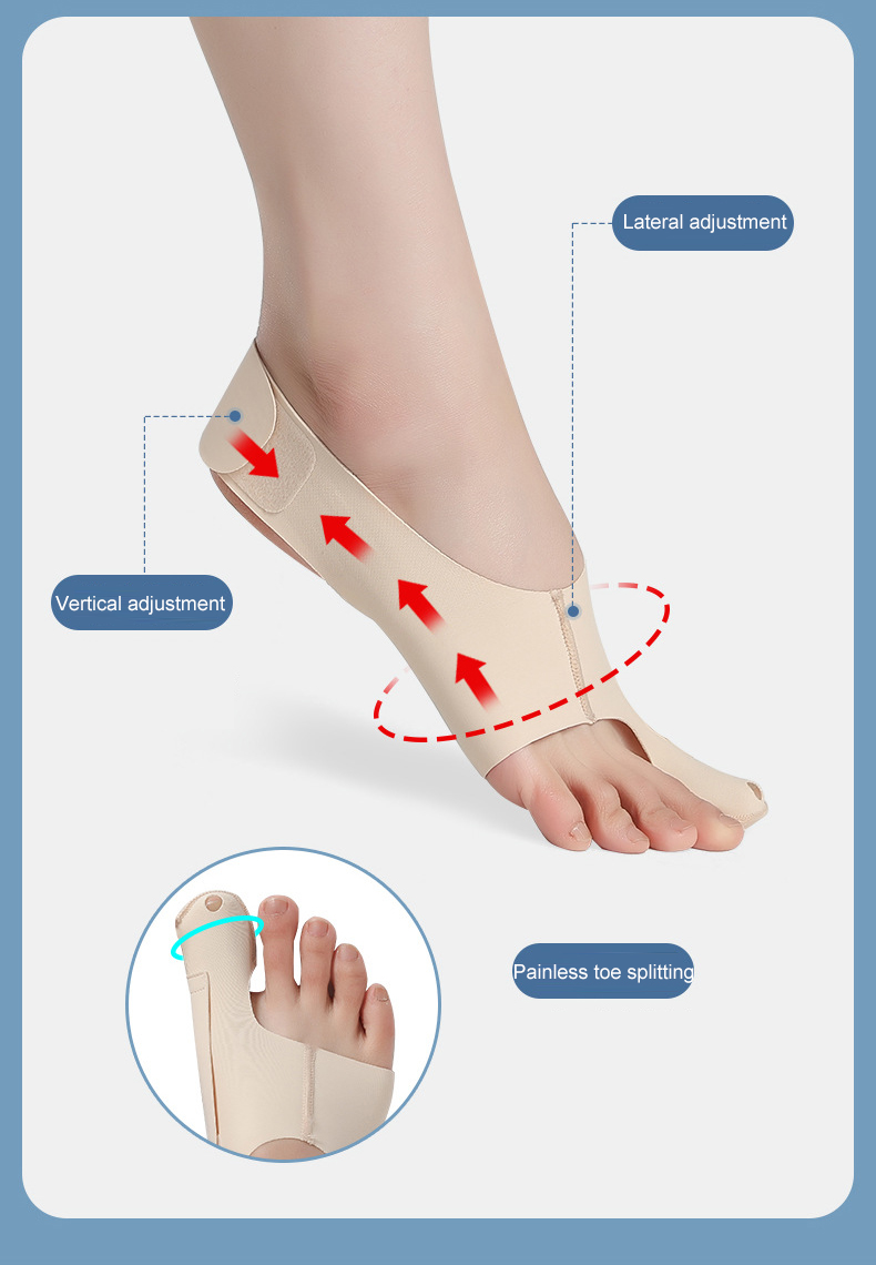 Adjustable toe thumb valgus corrector can wear shoes Bigfoot bone toe separation correction foot comfortable ankle brace Custom Manufacturing