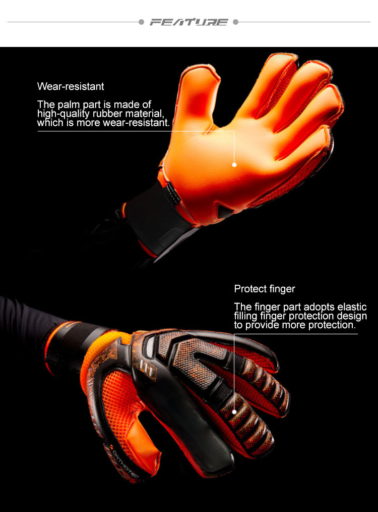 Adult Pro Football Goalkeeper Gloves,Non-slip Foaming PU Soccer Gloves,Top latex Goalie Gloves with finger protect shrapnel China Exporter B2B