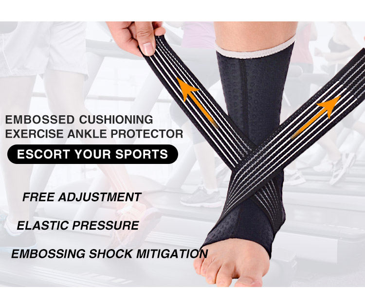 Ankle Brace Breathable Ankle Protector Sleeve With Adjustable Belt Foot Drop Pads Compression Sport Wholesale Trade Supplier Innovation
