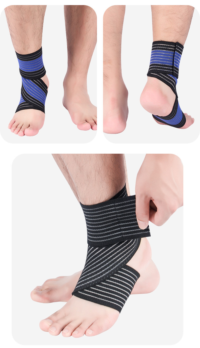 Ankle Support Spirally Wound Bandage Adjustable Elastic Bands Sports Safety Brace Discount Wholesale Direct