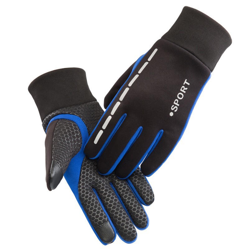 Autumn and winter cycling gloves with fleece non-slip touch screen outdoor waterproof windproof gloves Wholesale Factory