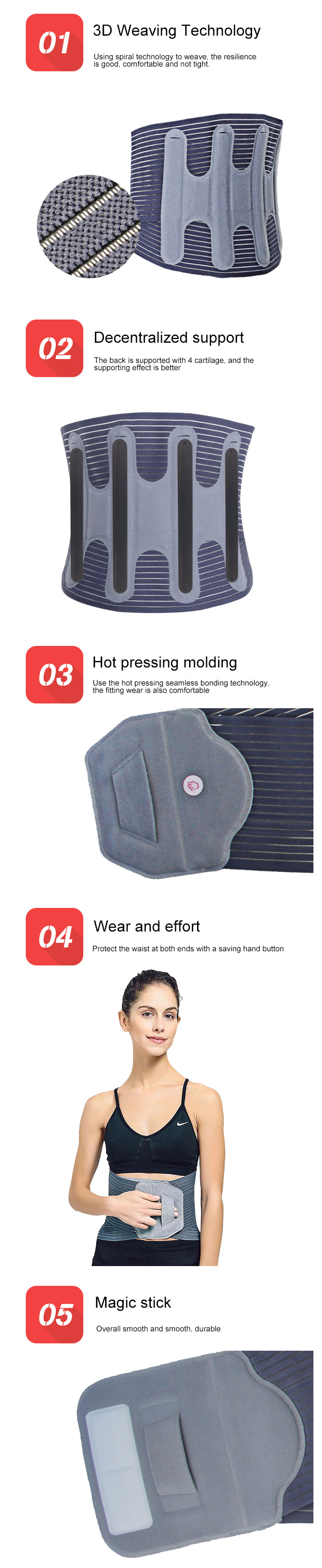 Back Lumbar Support Belt Waist Orthopedic Corset Men Women Spine Decompression Waist Trainer Brace Back Pain Relief Bulk Manufacturing