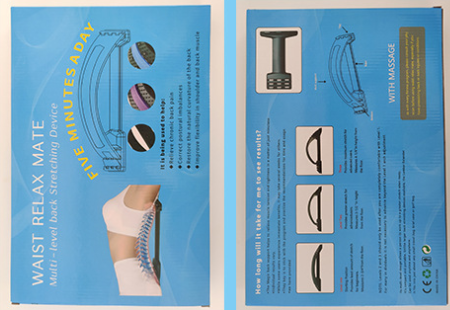 Back Massage Magic Stretcher Stretching Lumbar Support Spine Pain Relief Chiropractic Posture Back Corrector Black Chinese OEM Manufacturing & Supply Trade