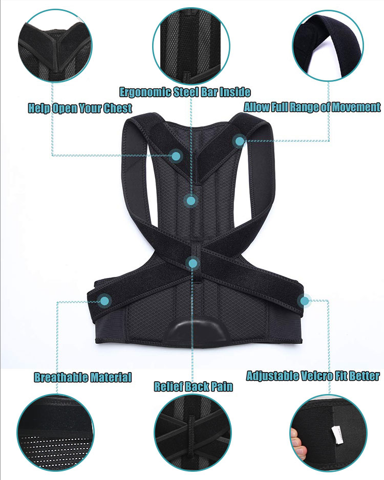 Back Posture Corrector Back Braces Belts Posture Correction Posture Elastic Waist Corrector Industrial Wholesale