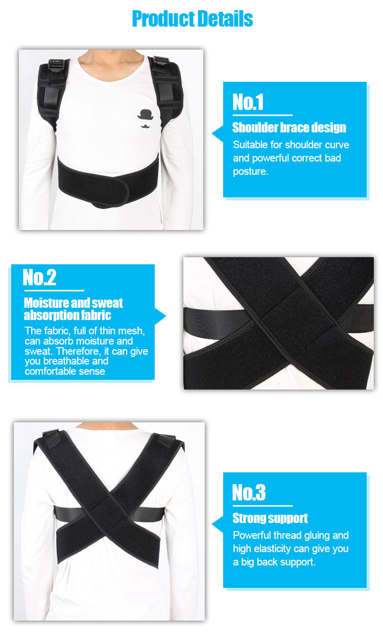 Back Waist Support Upper Back Brace Comfort Posture Corrector Clavicle Support correcteur de posture Trade Factory Direct