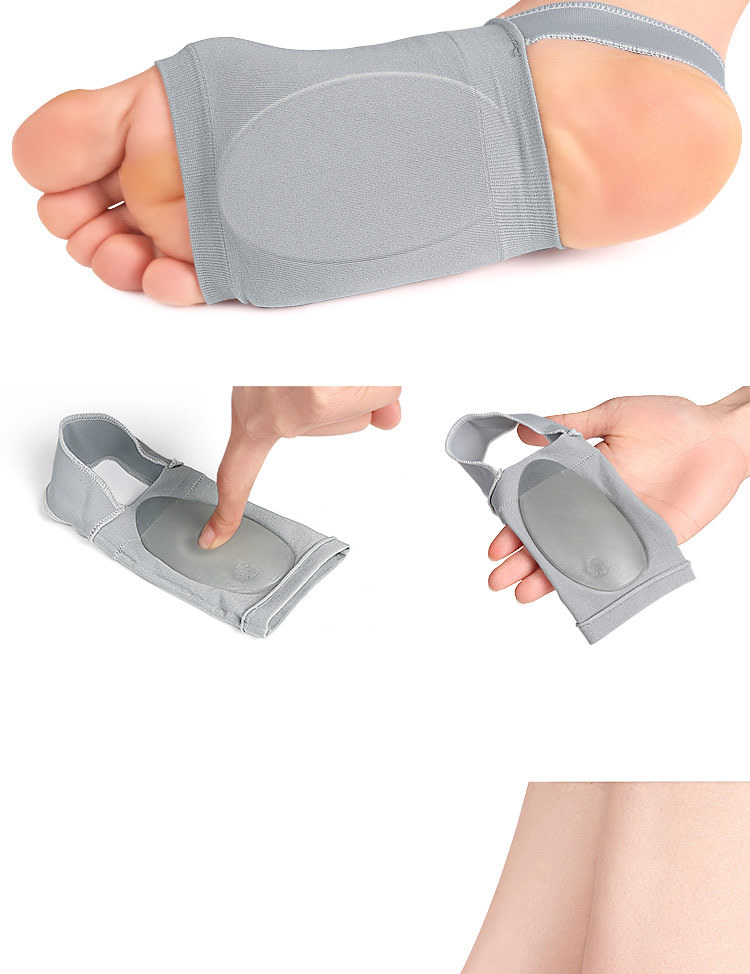 Bandage Arch Sports Foot Pad Flat Arch Collapse Support Orthotic Pad Valgus Pedis Padded Silicone Arch Elastic Bandage Socks Factory Direct Sales Chain