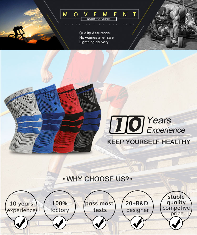 Basketball knee support with silicone pad Wholesale Distribution Center