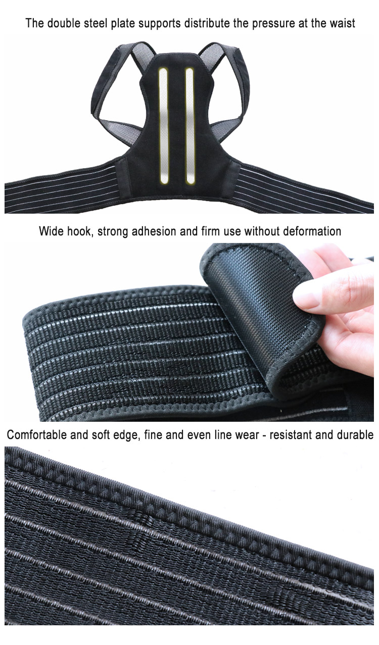 Best Neoprene Adjustable Lumbar Upper Posture Corrector Back Support Belt Vest Brace Export Manufacturing Operations
