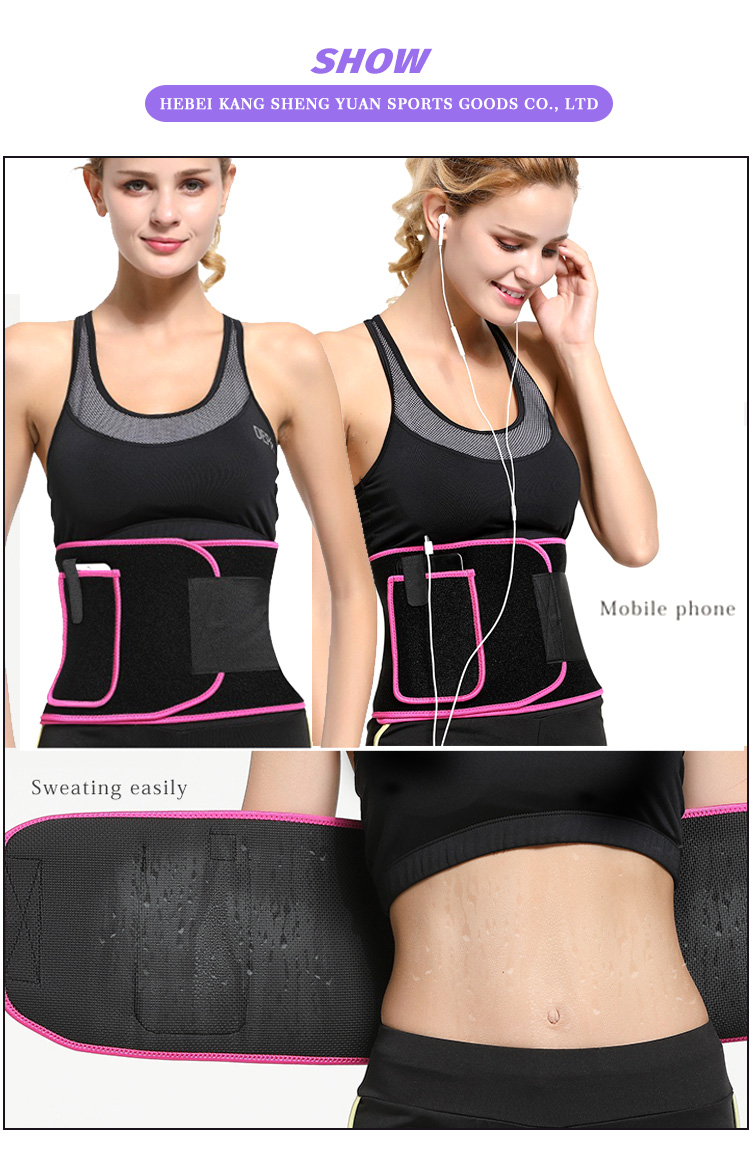 Best Neoprene Sports Slimming Waist Wrap Band Sauna Belt Weight Loss Sweet Waist Trimmer Export-Oriented Factory Manufacturer