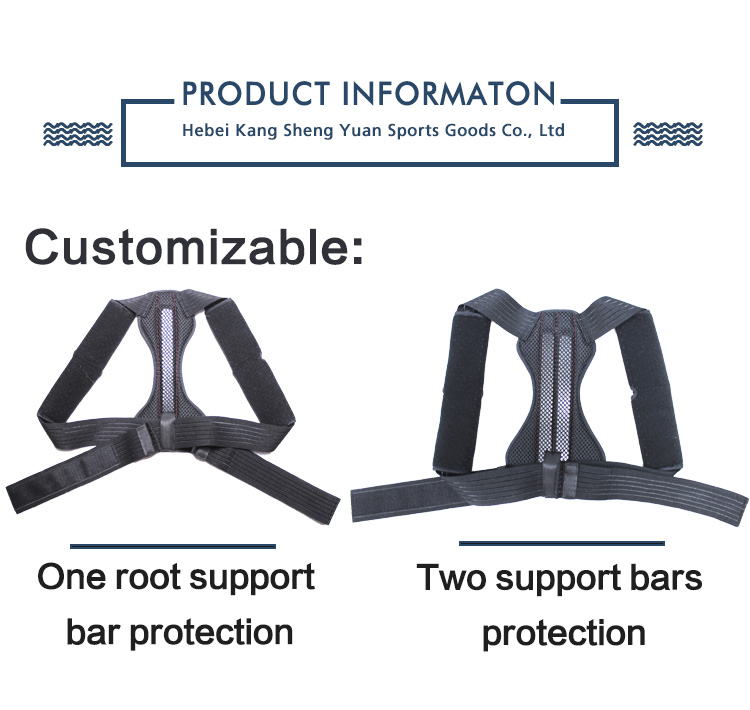 Best Selling Adjustable Back Brace for Clavicle Support Upper Back Straightener With Shoulder Pads Overseas Manufacturing Manufacturer