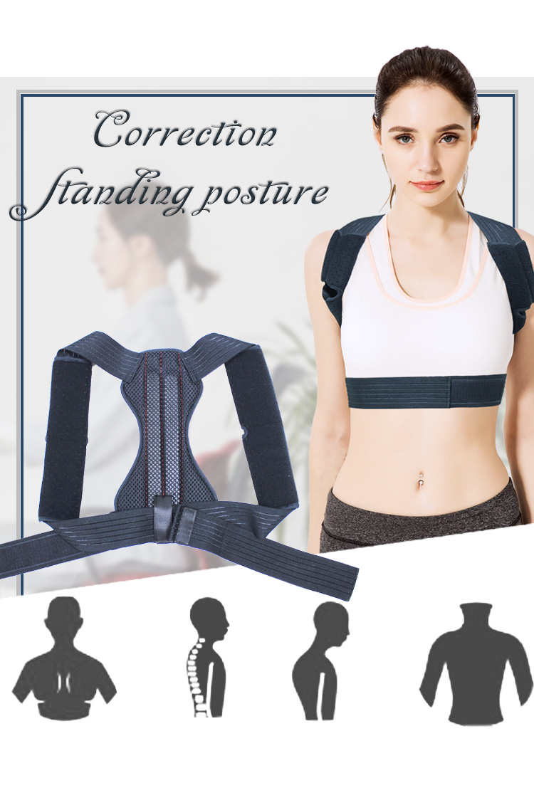 Best Selling Adjustable Back Brace for Clavicle Support Upper Back Straightener With Shoulder Pads Overseas Manufacturing Manufacturer