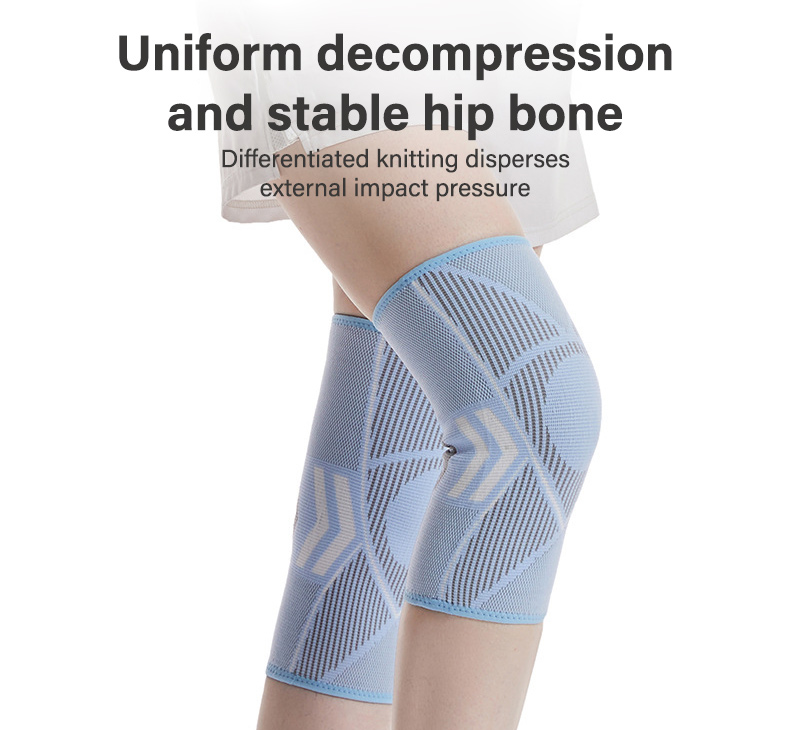 Best selling wholesale comfortable knitting volleyball knee support pink compression knee sleeve knee brace pad Factory Wholesale Custom Solutions