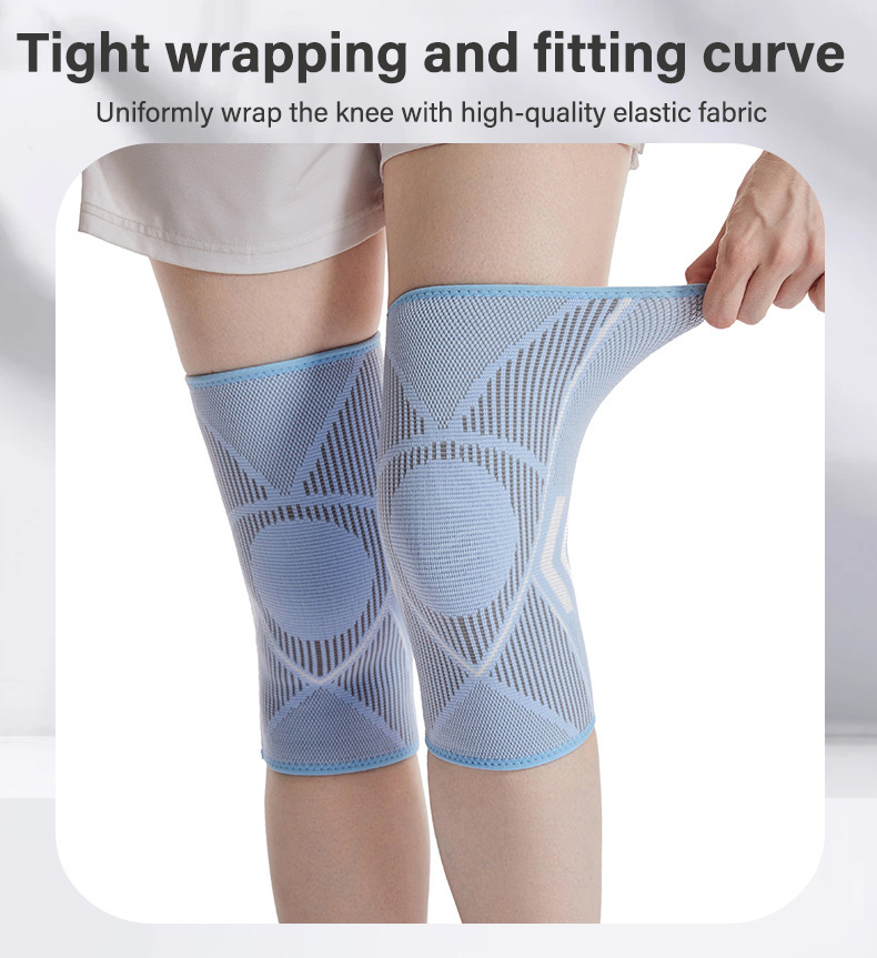 Best selling wholesale comfortable knitting volleyball knee support pink compression knee sleeve knee brace pad Factory Wholesale Custom Solutions