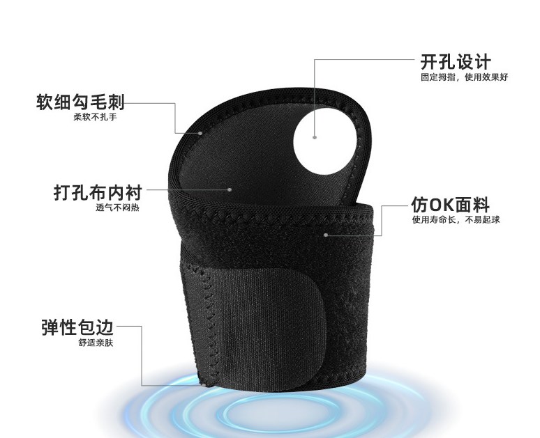 Black Wrist Brace for Ganglion Cyst Arthritis Carpal Tunnel Breathable Sport Fitness Wrist Support China-based Manufacturer