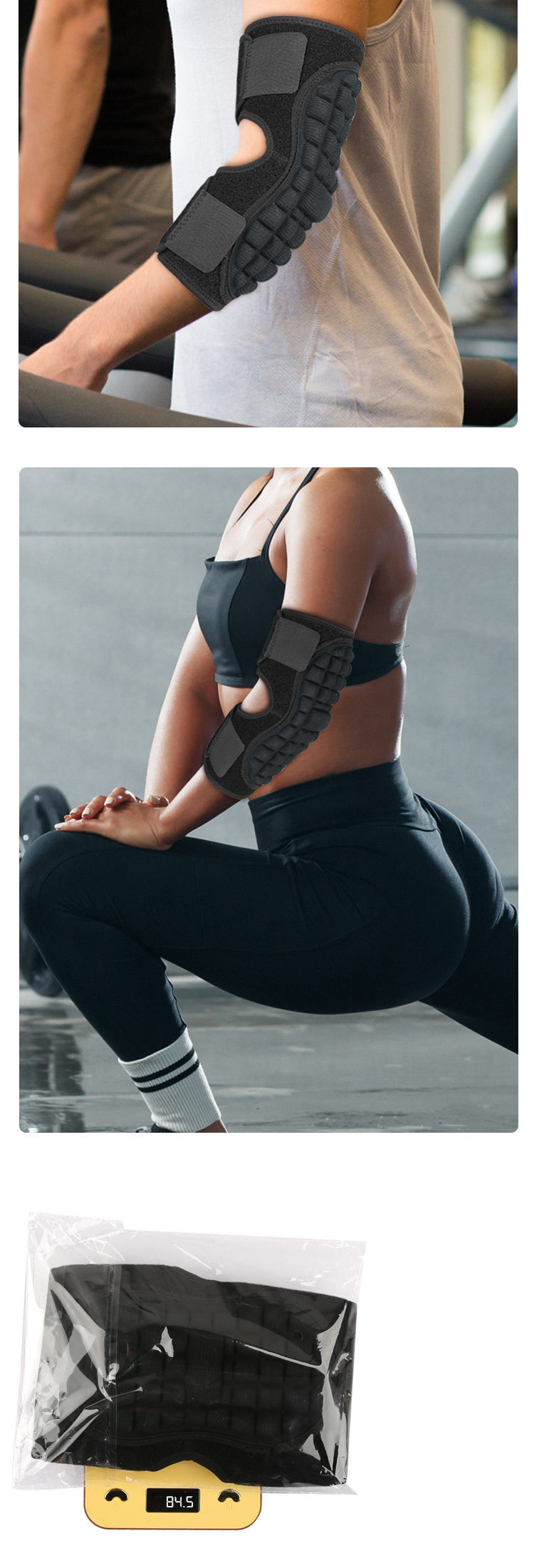 Breathable Elbow Support Crashproof Arm Protection Thicken Forearm Elbow Guard Elbow Pad for Gym Sport Cycling Baseball Football Export Wholesale