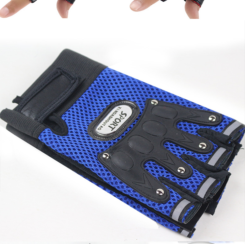 Breathable Half Finger Motorcycle Gloves Shockproof Non-slip Motocross Racing Gloves Moto Biker Cycling Gloves For Summer Export Manufacturing Operations