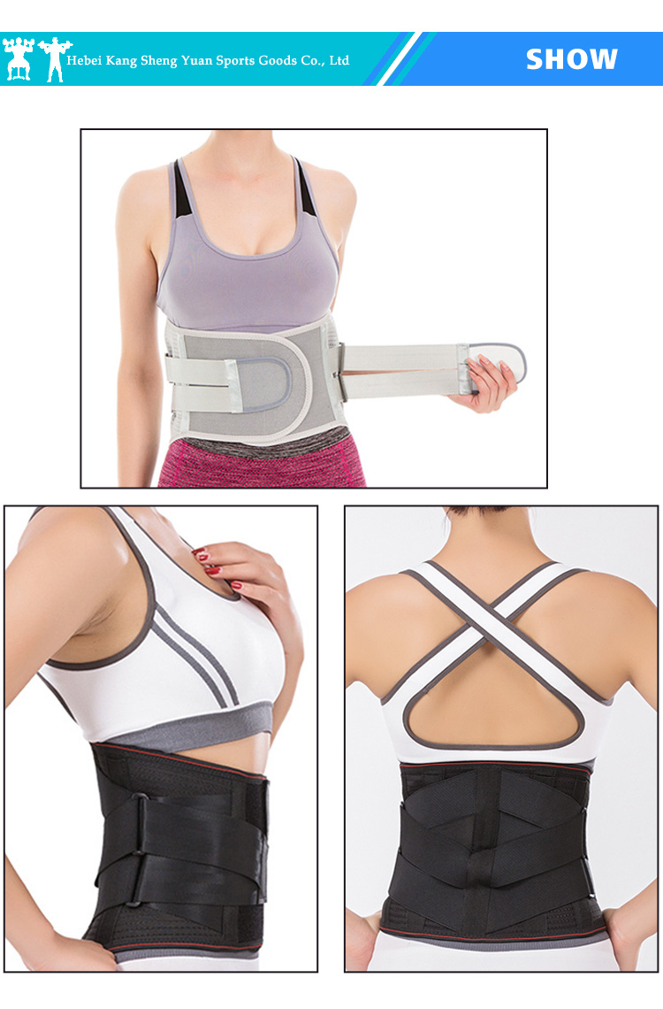 Breathable Mesh Back Lumbar support Double Pull Adjustable Back waist Support Lumbar Belt With Steel Support Bar Export-Oriented Factory Wholesale