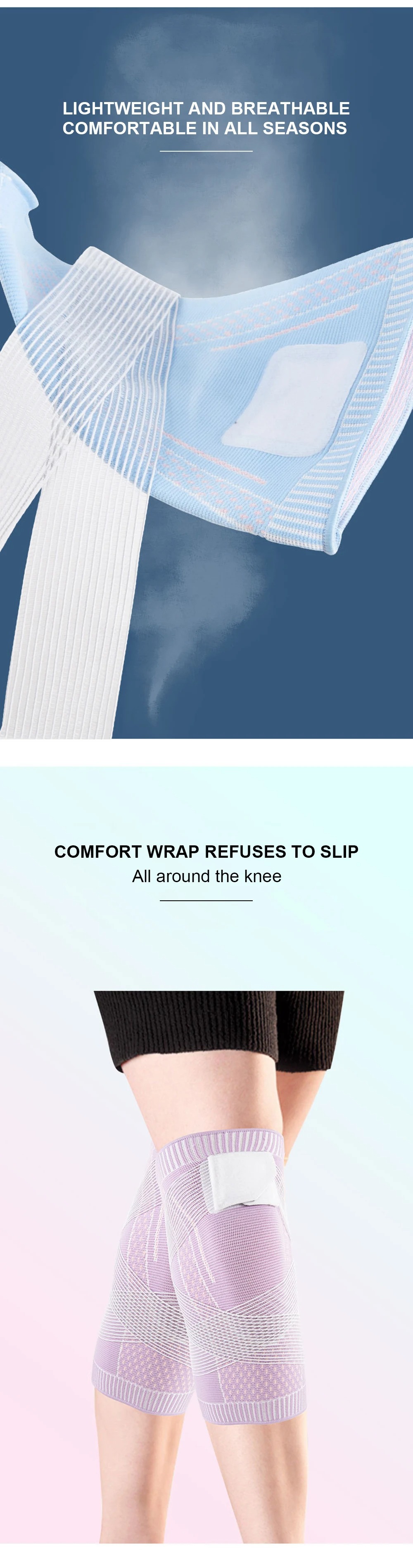 Breathable Shaping Stretch Knee Brace Knee Massager Stretch Sport Knee Brace For Home Work Fitness Quality Manufacturing