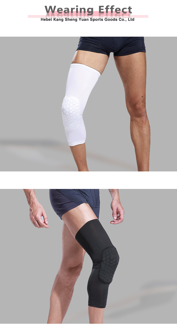 Breathable Sports Football Basketball Knee Pad Honeycomb Leg Brace Support Wholesale Supplier