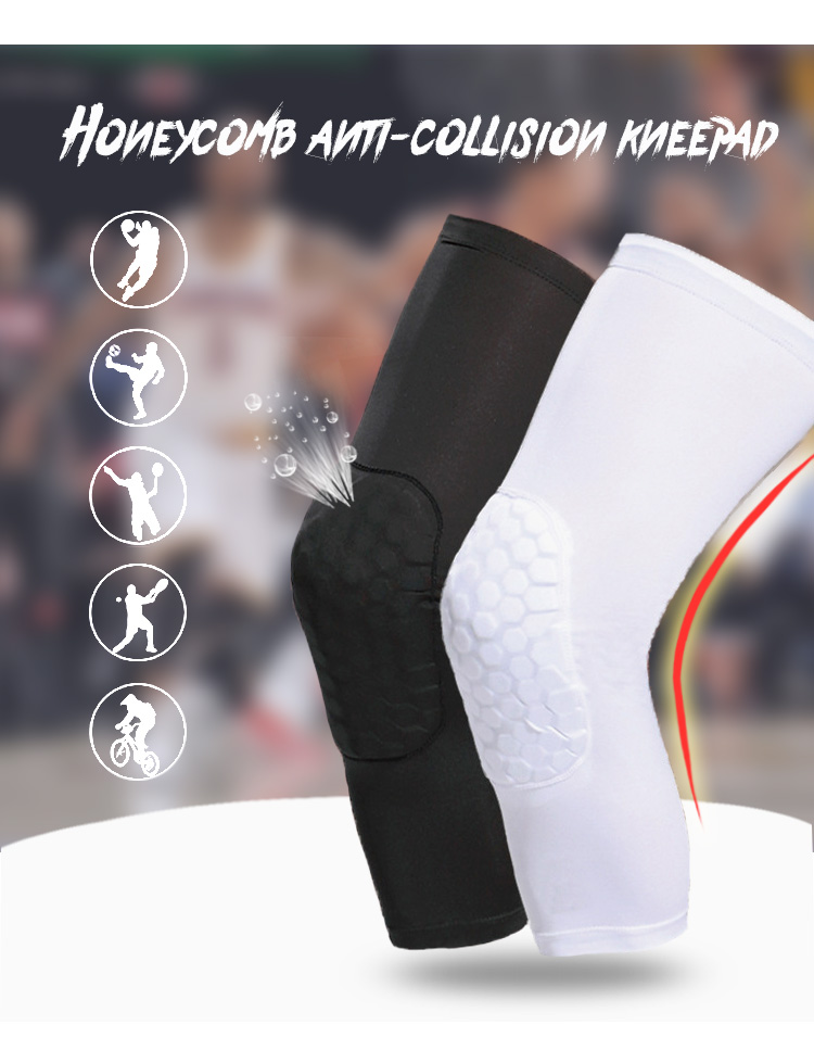 Breathable Sports Football Basketball Knee Pad Honeycomb Leg Brace Support Wholesale Supplier