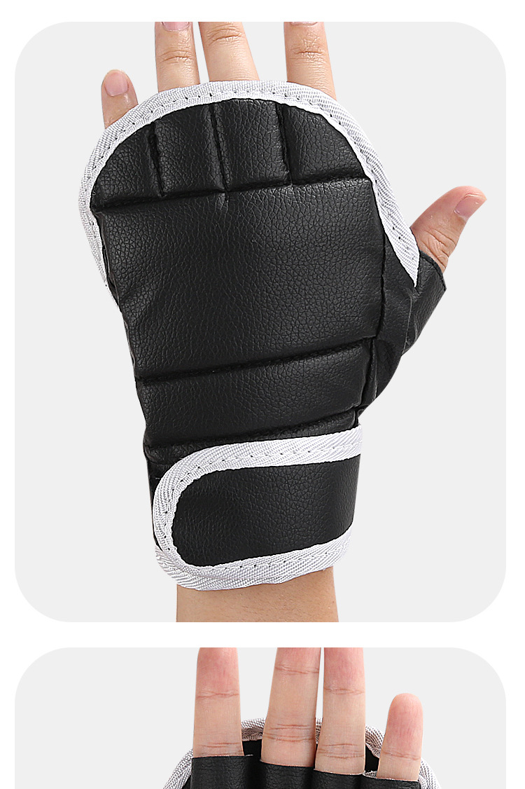 Breathable taekwondo five-finger gloves sandbag half-finger wrist gloves Export Wholesale