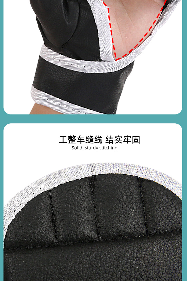 Breathable taekwondo five-finger gloves sandbag half-finger wrist gloves Export Wholesale