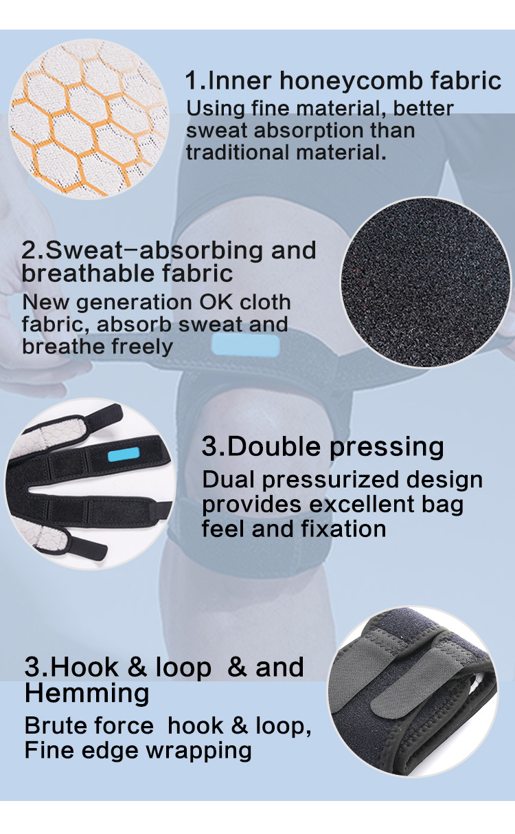 Buy Dual Patella Knee Strap Adjustable Neoprene Knee Brace Support for Knee Pain Quality Manufacturing
