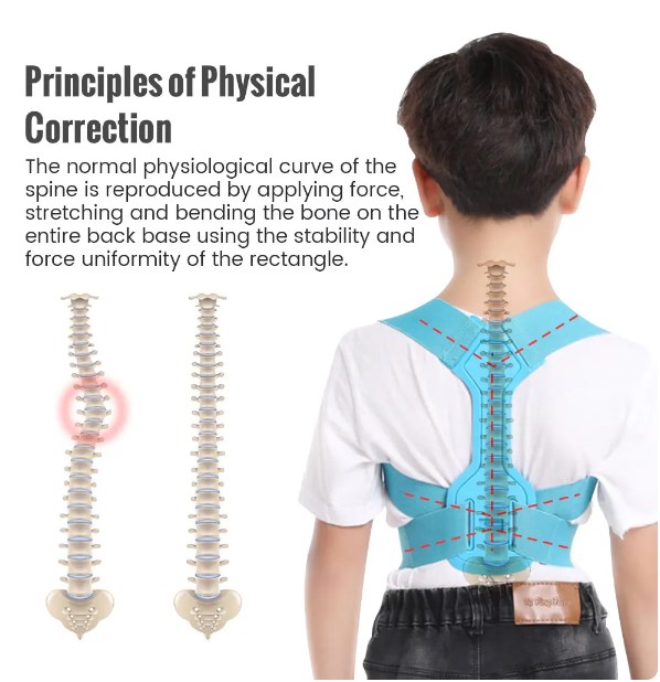 Children Adjustable Posture Corrector Back Support Boys Girls Shoulder Belt Rectify Straighten Correction Pain Relief Beauty Kid High-Volume Manufacturing Trade