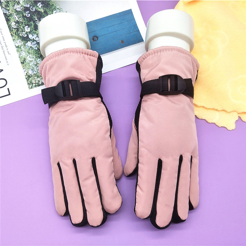 Children's gloves Winter warm cute clean black pink cycling gloves thickened ski gloves Wholesale Trade Supplier
