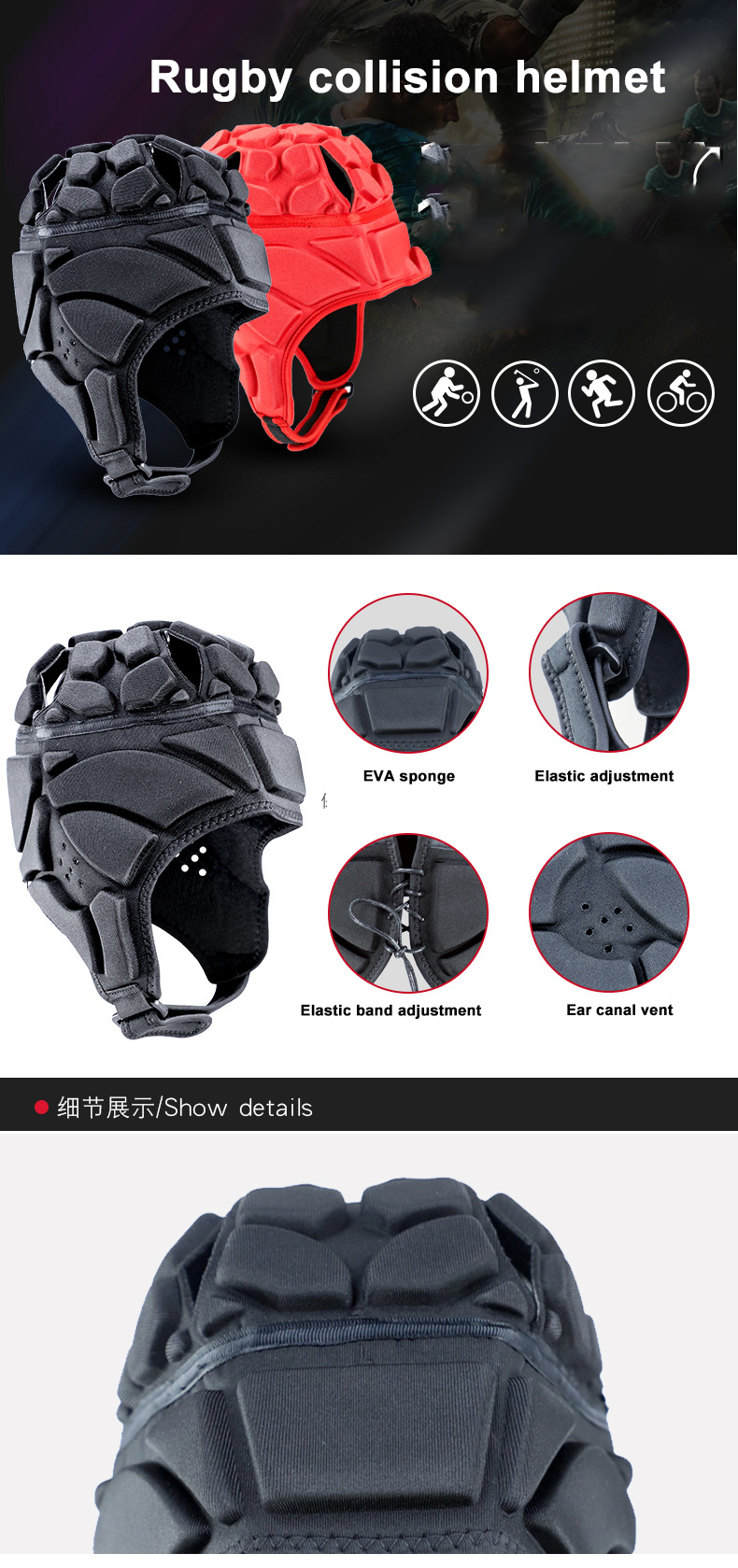 Children's goalie helmet soccer goalie rugby roller skis skateboard head riding head guard Factory Wholesale Factory