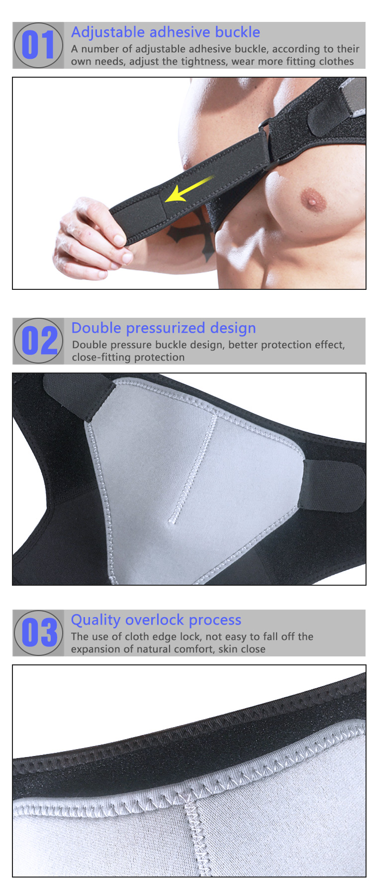 China Suppliers Rubber back shoulder support belt strap shoulder corrector left and right hand strap shoulder back brace Wholesale B2B Pricing