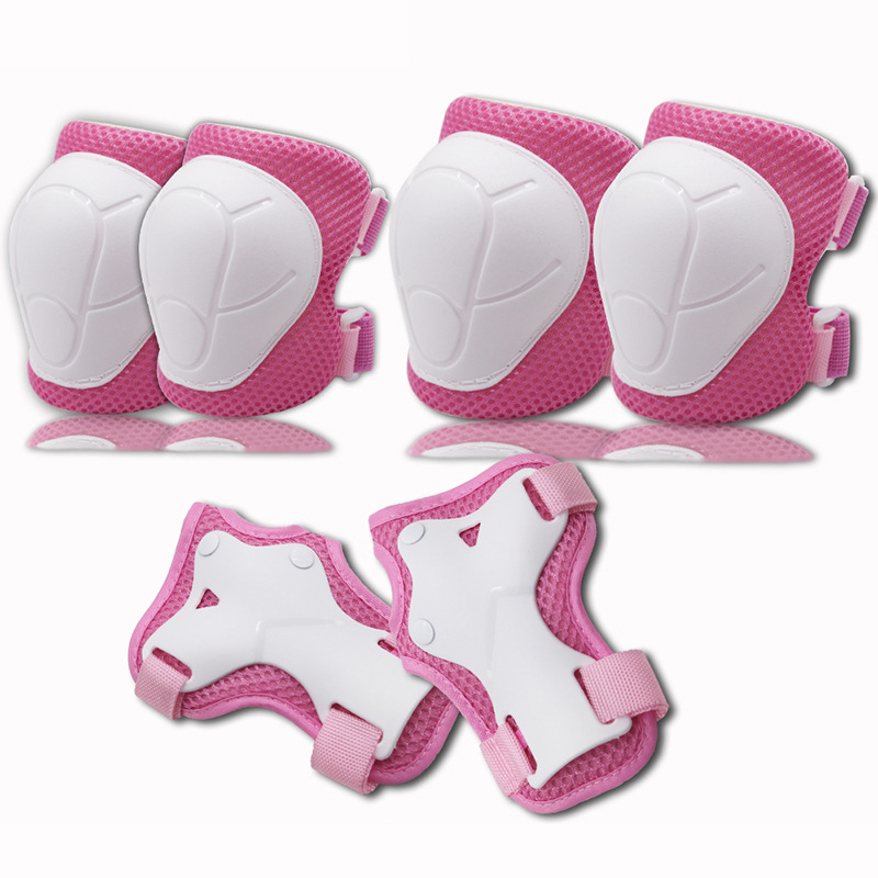 Colorful Roller skating knee protective gear for children six-piece sports helmet protector Factory to Consumer Operations