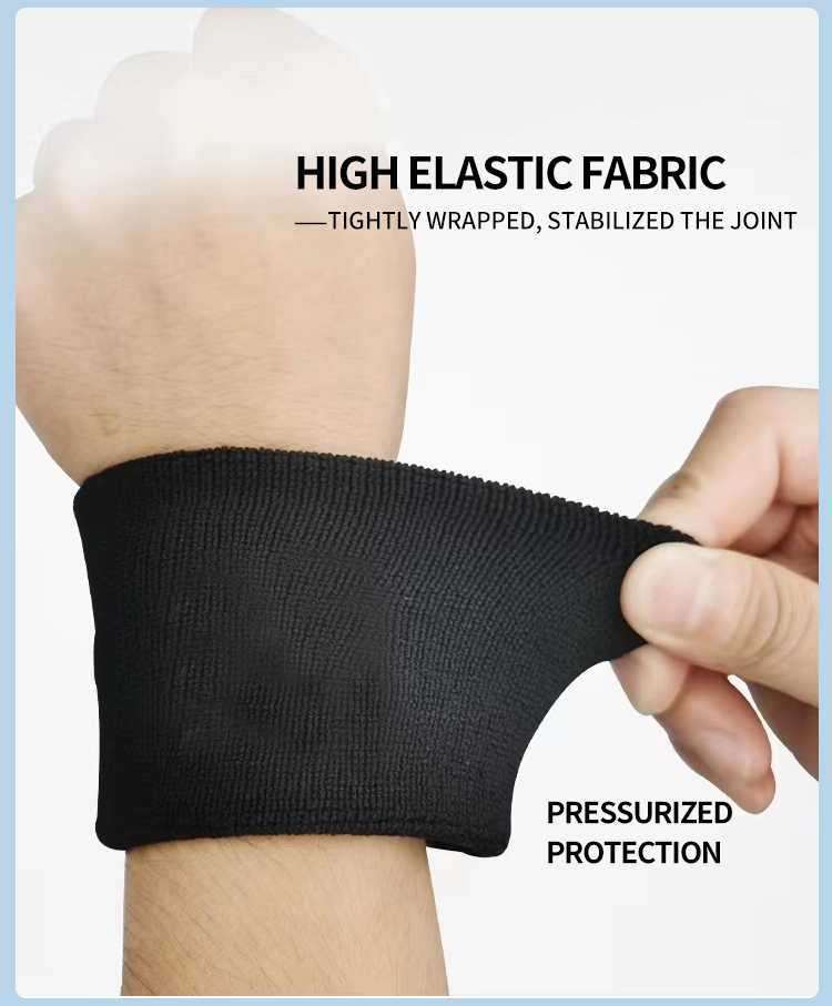 Colorful sports gym custom logo elastic cotton sweatband wristbands Export-Oriented Factory Wholesale