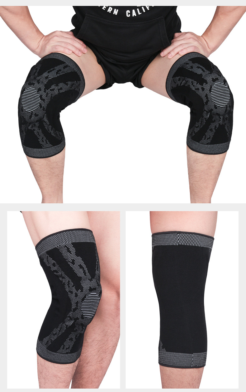 Compression Basketball Elastic Knee Brace Sleeve Support Protector Knee Pads Dance for Running Fitness Gym Workout Volleyball Export Factory Supplier