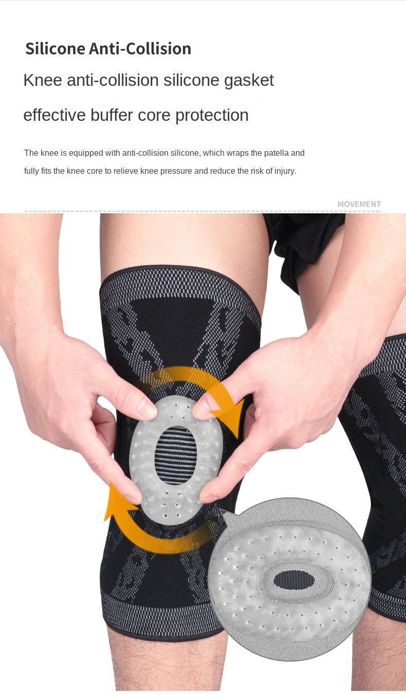 Compression Basketball Elastic Knee Brace Sleeve Support Protector Knee Pads Dance for Running Fitness Gym Workout Volleyball Export Factory Supplier