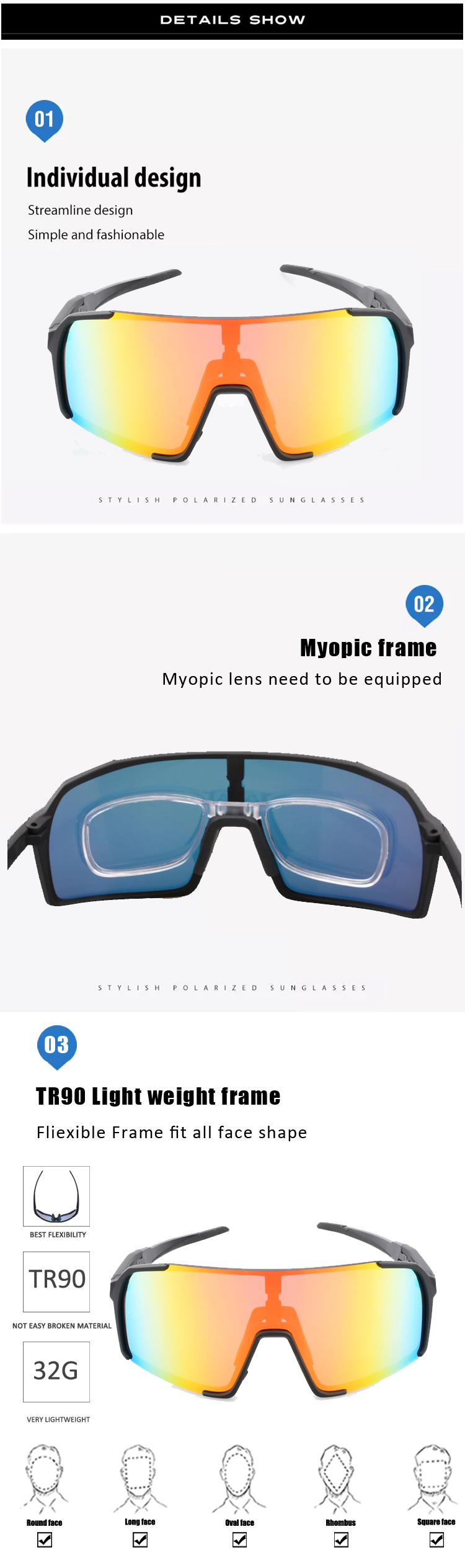 Cycling glasses Sports sunglasses Explosive cycling goggles China Factory Direct Export