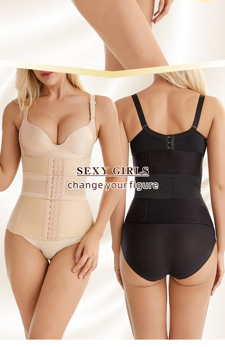 Double Belt Waist Cincher Trainer Slimming Faja Body Shaper Corset Adjustable Shapewear Flat Belly Postpartum Wrap Factory Wholesale Custom Solutions