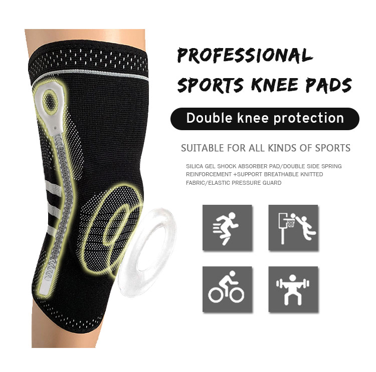 Double Knee Protection Professional Sports Knee Pads Spring Support Strap Knee Sleeves Industrial Wholesale Pricing Bulk Orders